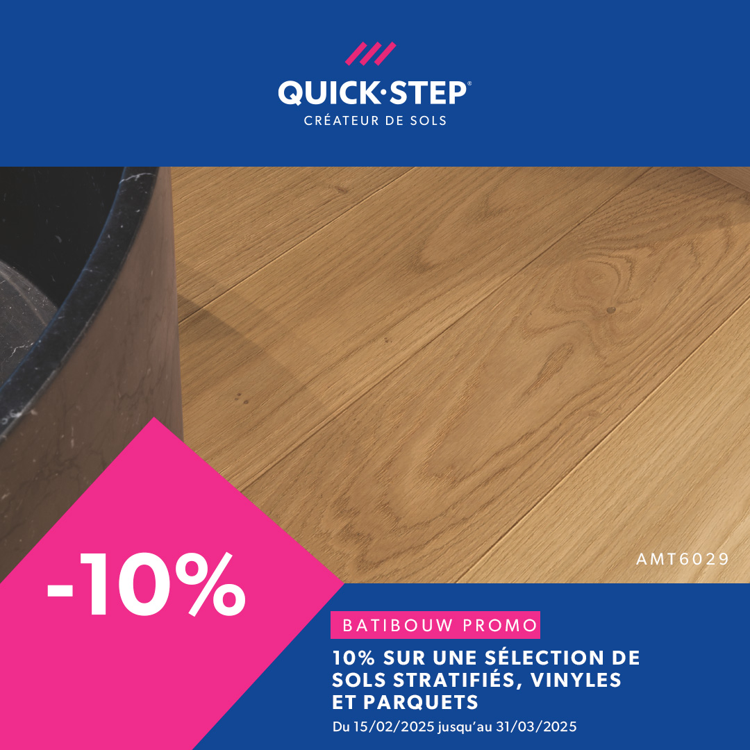 Promo quickstep -10% sur les sols