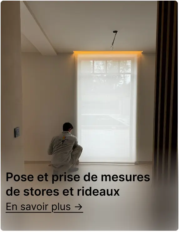 Service de pose et prise de mesures de stores et rideaux